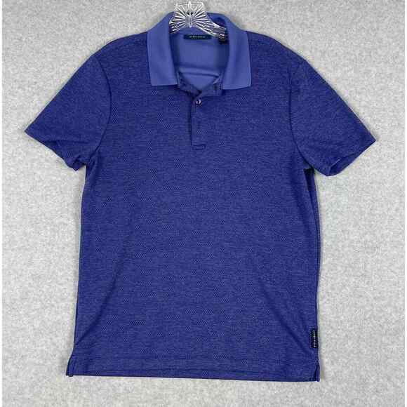 Perry Ellis Performance Polo Shirt Mens M‎ Blue Business Casual - Picture 1 of 5